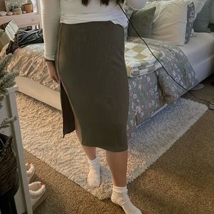 Olive green midi Abercrombie seat